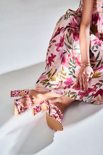 Rich Rosewood Block Heels