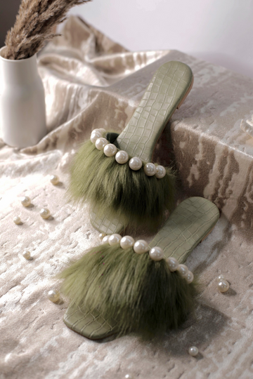 Fur Fling Flats (Green)