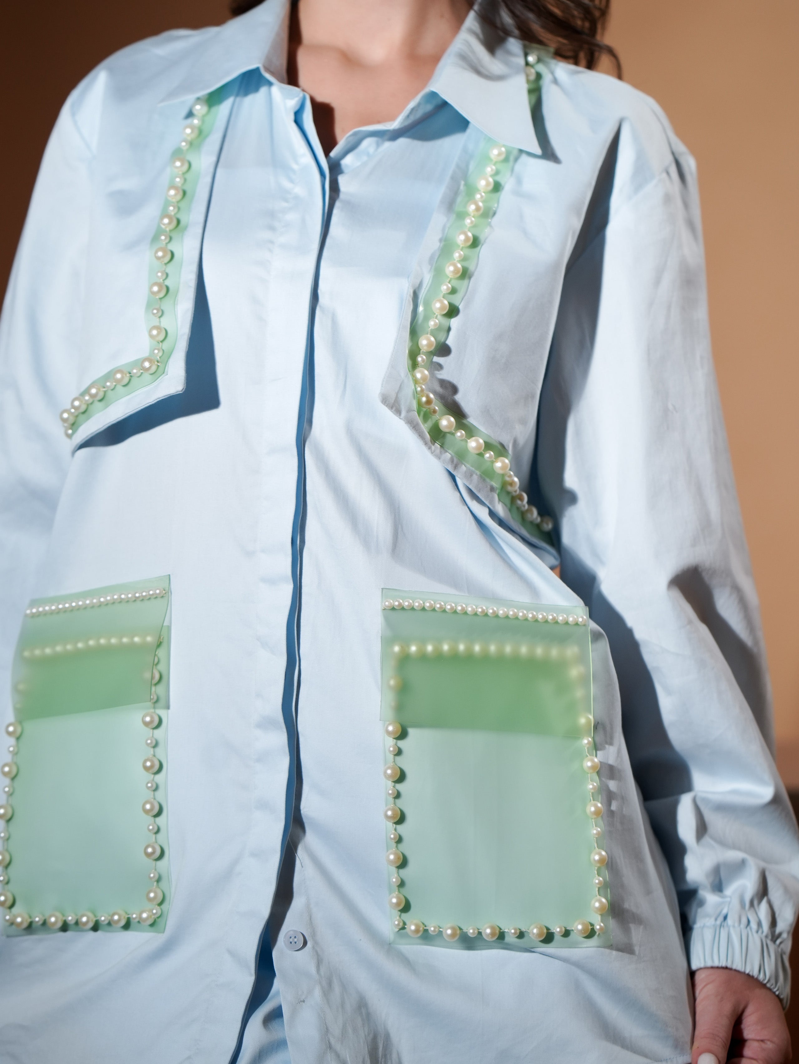 Smokey Flap Blue Co-Ord(Bottom)