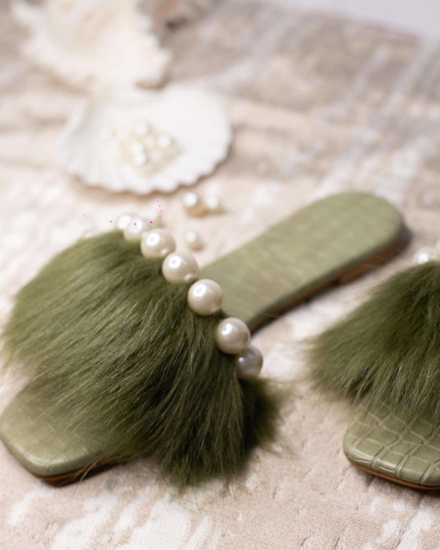 Fur Fling Flats (Green)