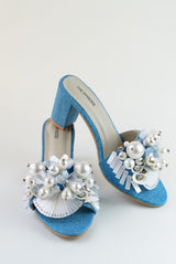 Cold Cold Heart Block Heels (Blue)